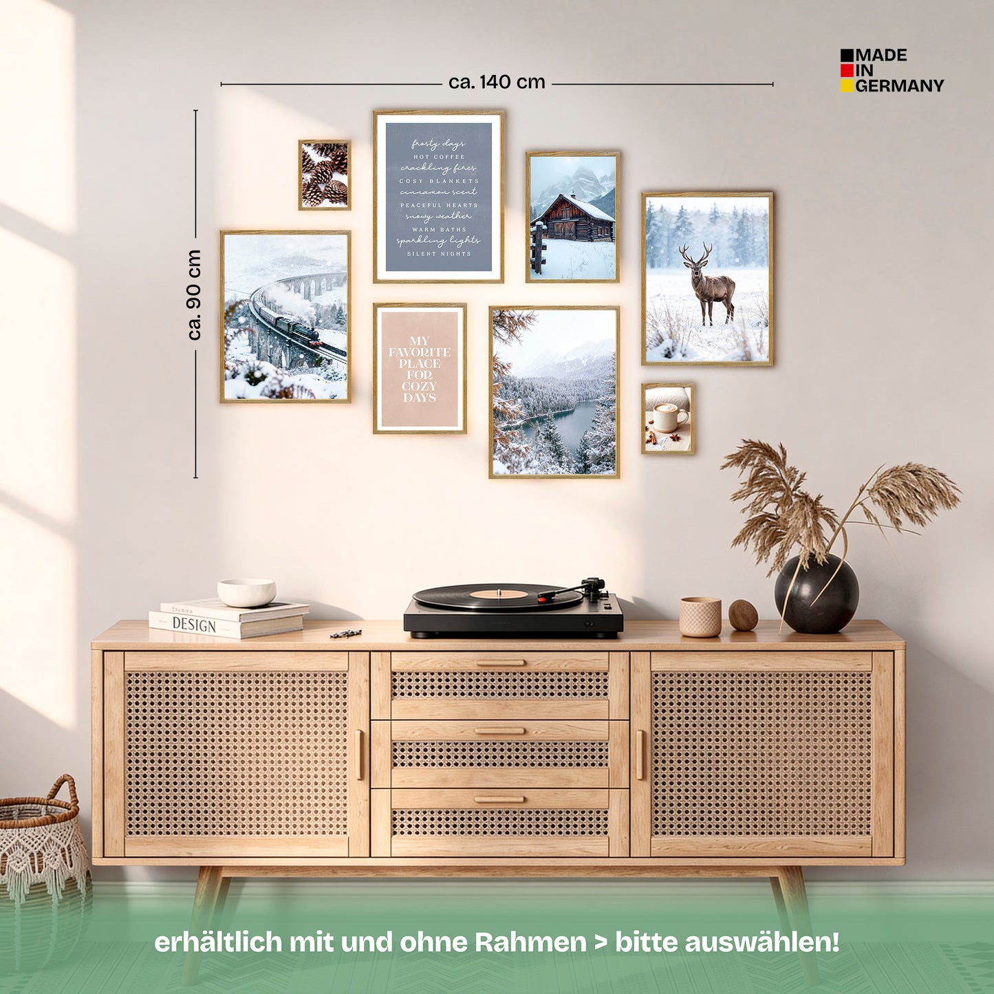 Poster Set Winter Dreams Bilderwand Wandbilder Winter ARTFAVES