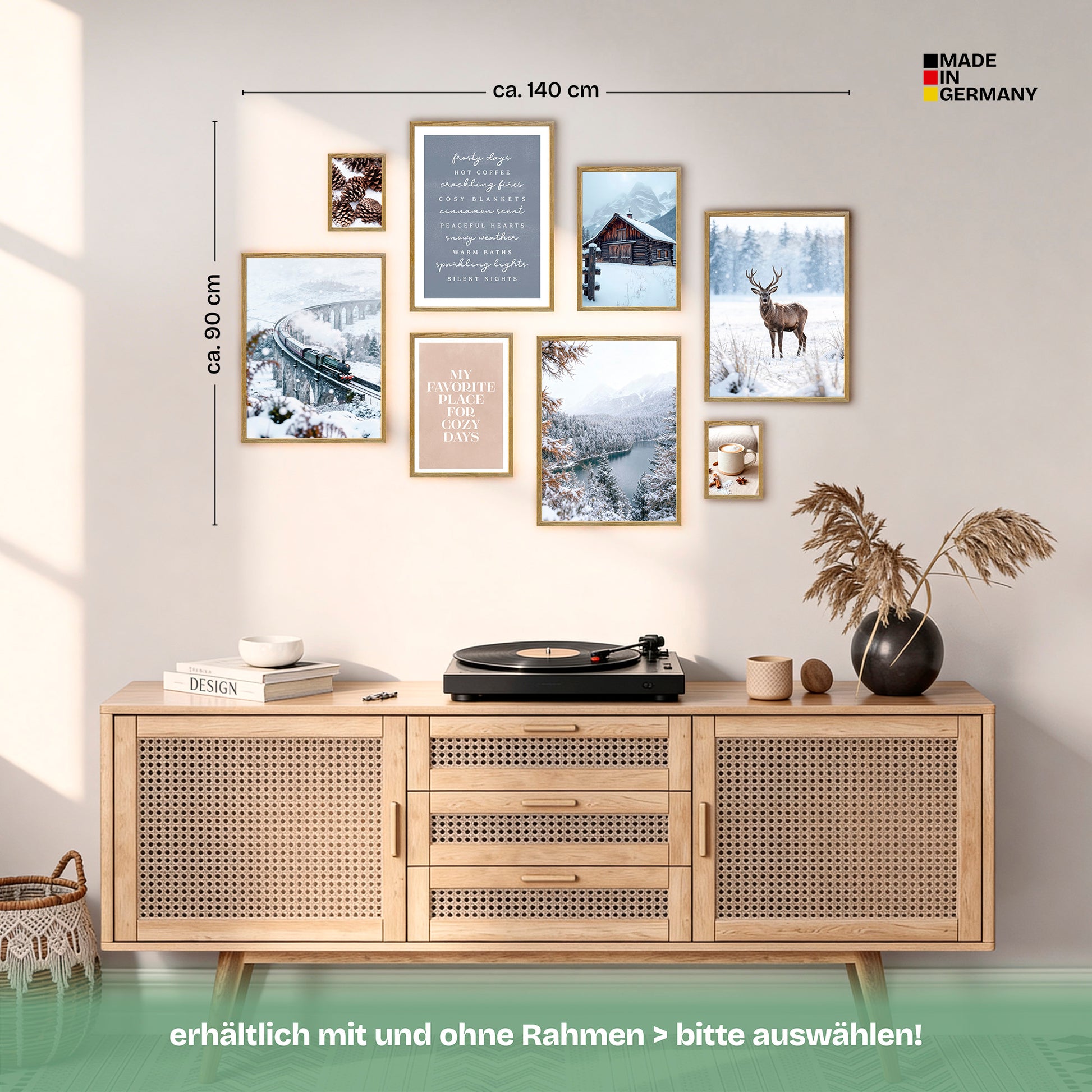 Poster Set Winter Dreams Bilderwand Wandbilder Winter ARTFAVES