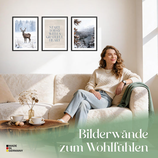 Poster Set Winter Momente 1 Bilderwand Wandbilder Winter ARTFAVES