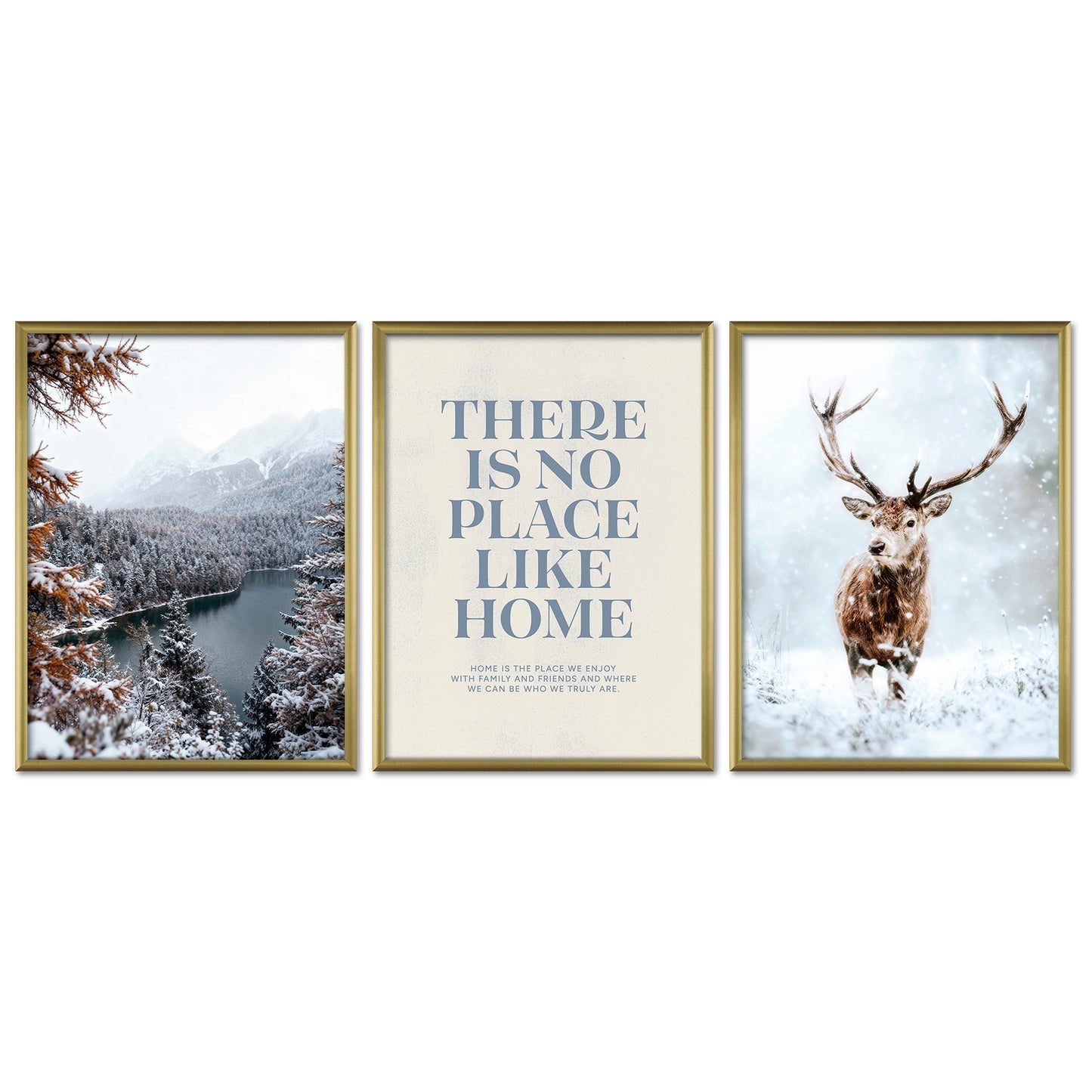 Poster Set Winter Momente 1 I mehrteilige Bilderwand I Wandbilder Winter