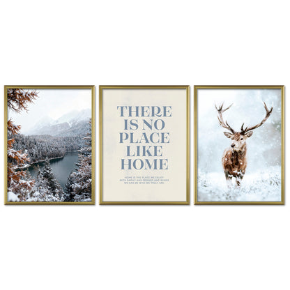 Poster Set Winter Momente 1 I mehrteilige Bilderwand I Wandbilder Winter