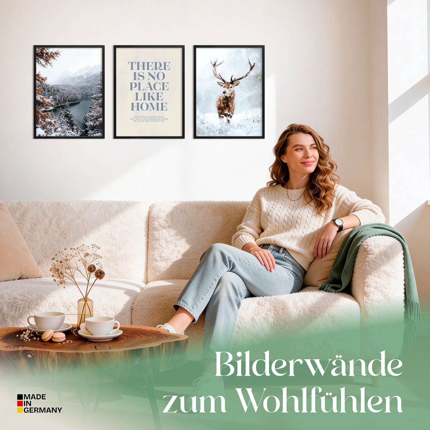 Poster Set Winter Momente 1 Bilderwand Wandbilder Winter ARTFAVES