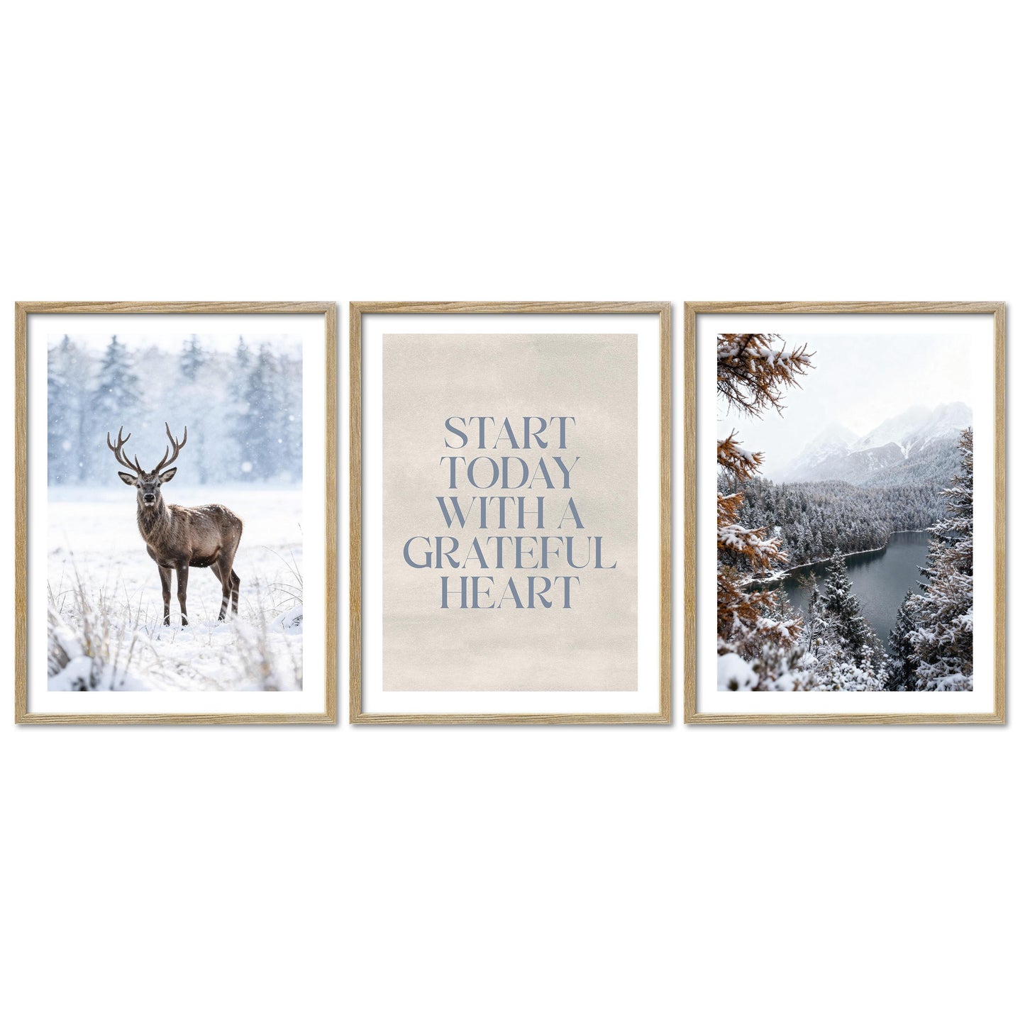 Poster Set Winter Momente 1 I mehrteilige Bilderwand I Wandbilder Winter