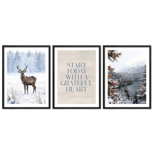 Poster Set Winter Momente 1 Bilderwand Wandbilder Winter ARTFAVES