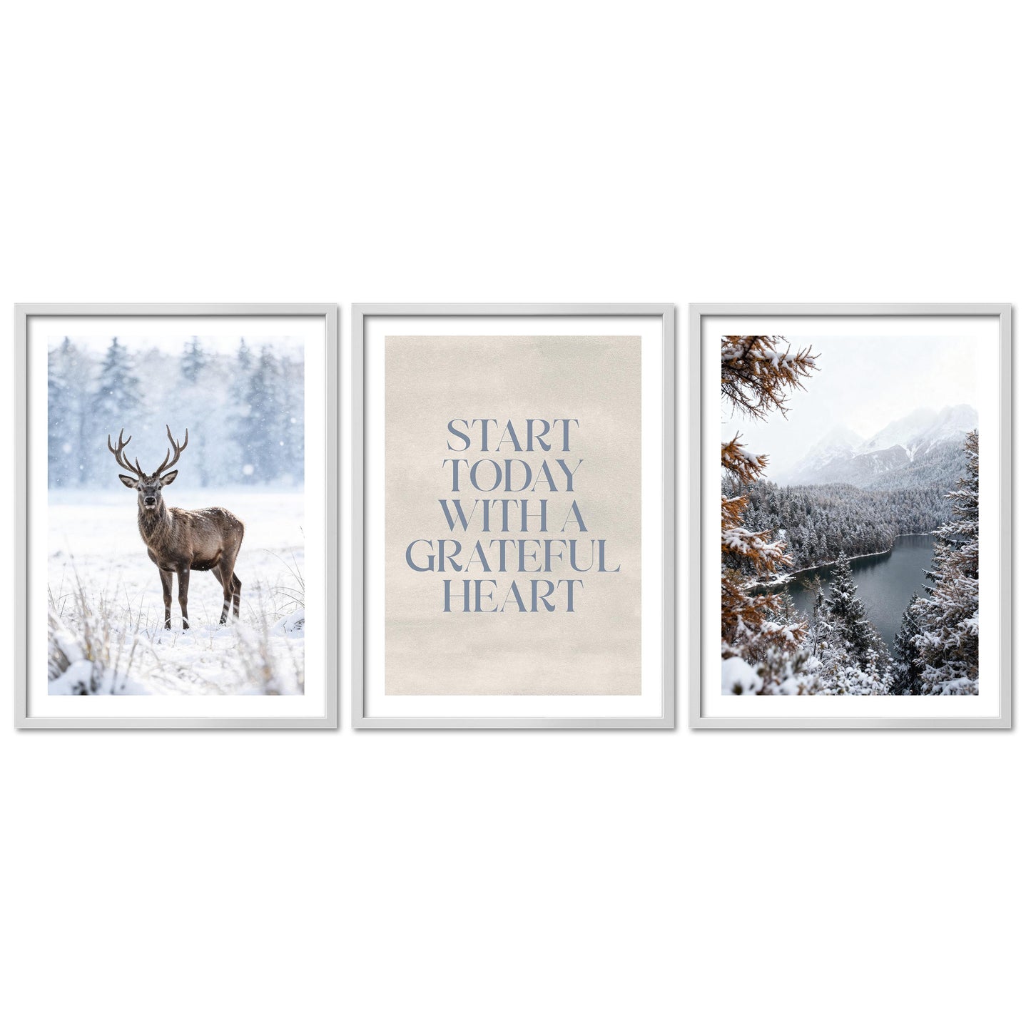 Poster Set Winter Momente 1 I mehrteilige Bilderwand I Wandbilder Winter