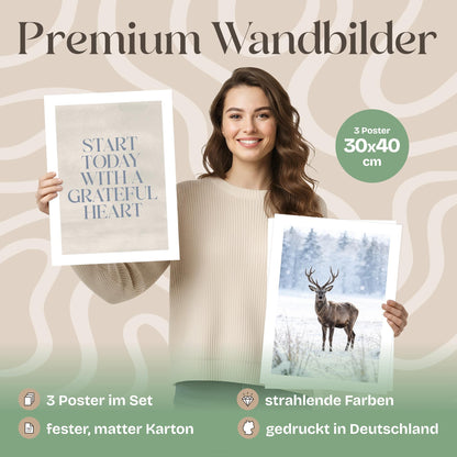 Poster Set Winter Momente 1 Bilderwand Wandbilder Winter ARTFAVES