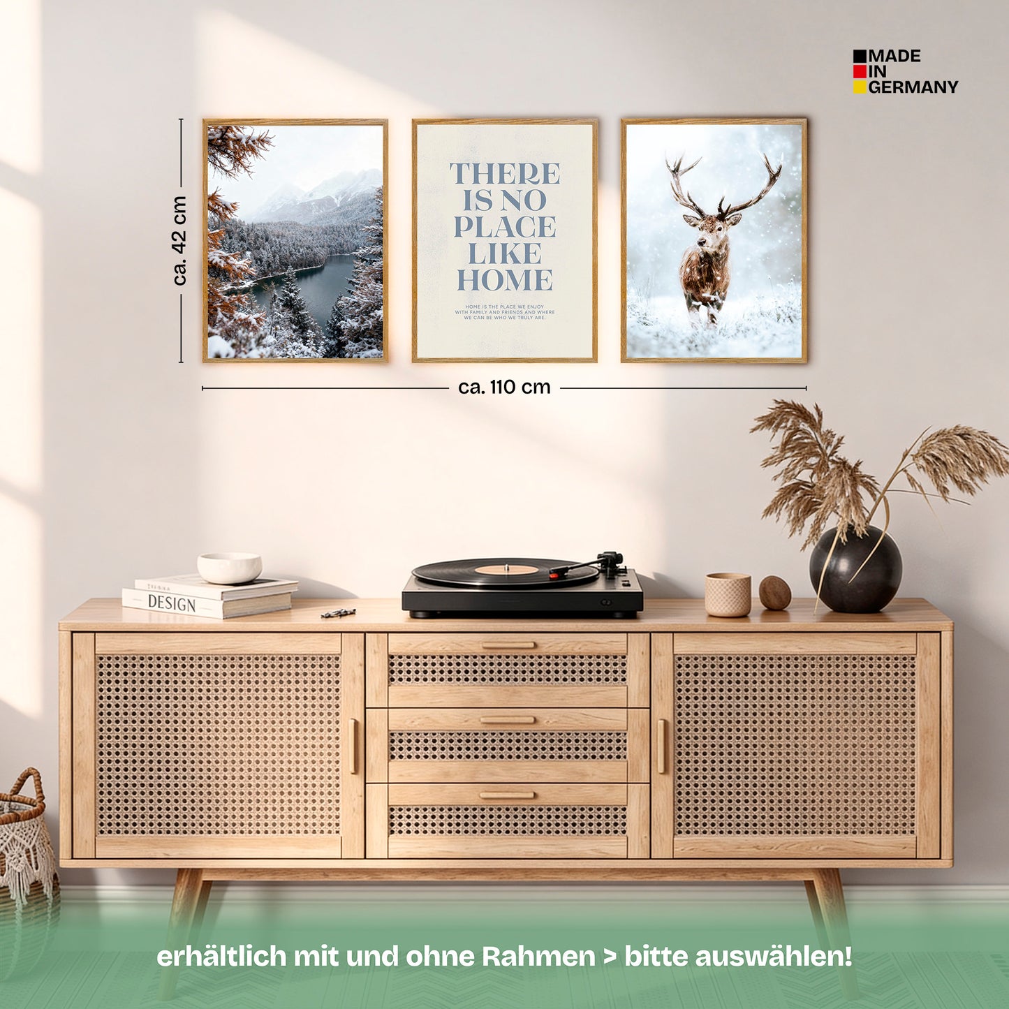 Poster Set Winter Momente 1 Bilderwand Wandbilder Winter ARTFAVES