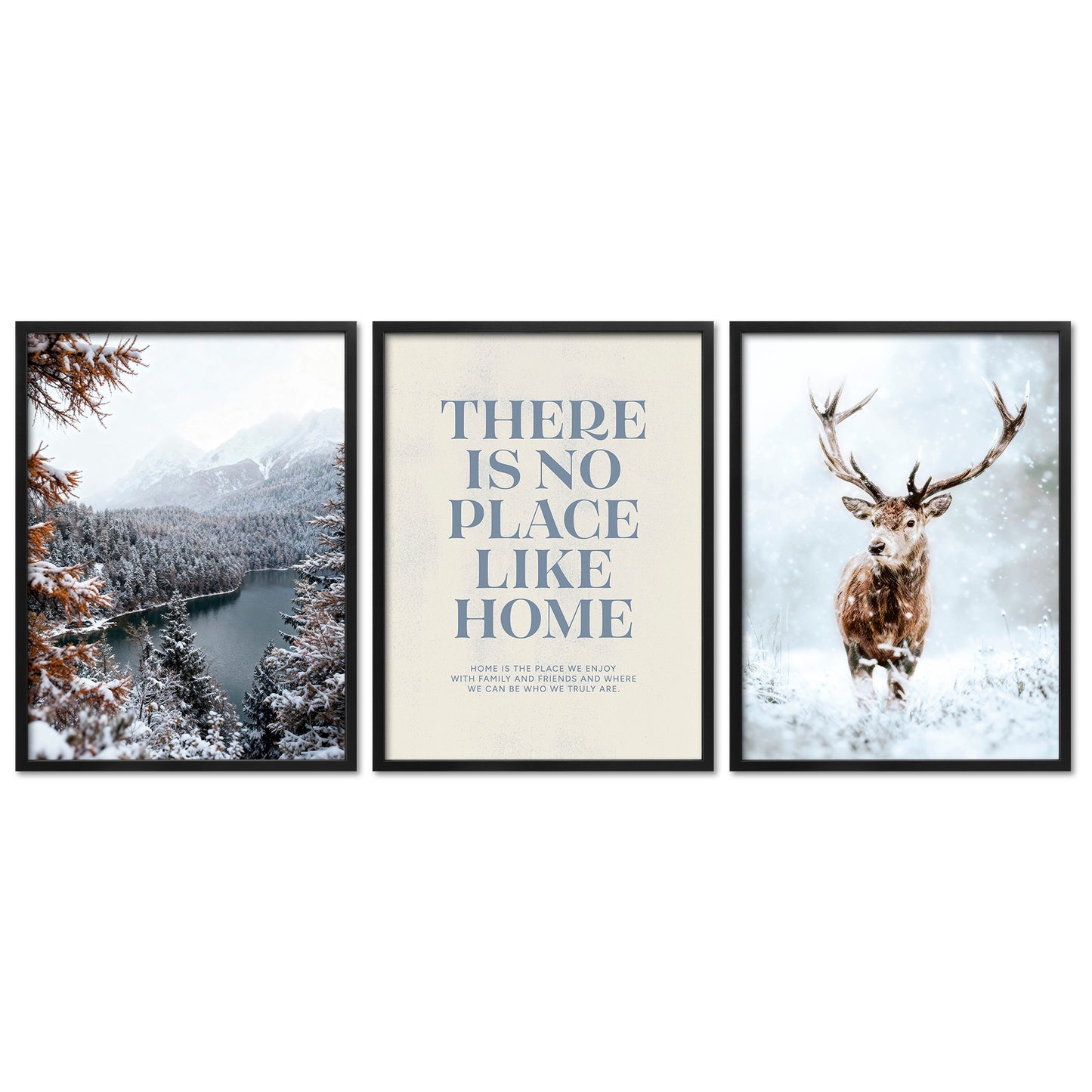 Poster Set Winter Momente 1 Bilderwand Wandbilder Winter ARTFAVES