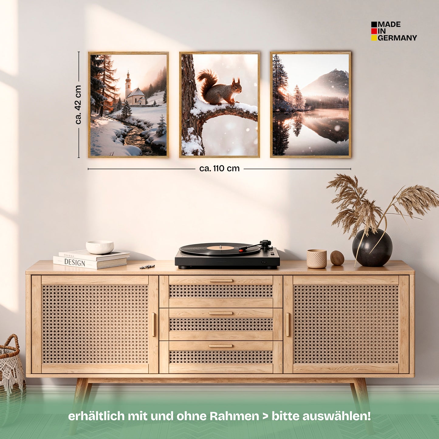 Poster Set Winter Momente 2 Bilderwand Wandbilder Winter ARTFAVES