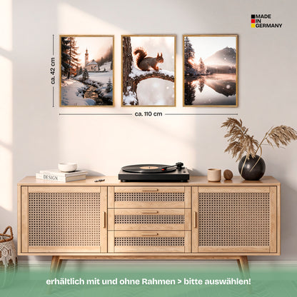 Poster Set Winter Momente 2 Bilderwand Wandbilder Winter ARTFAVES