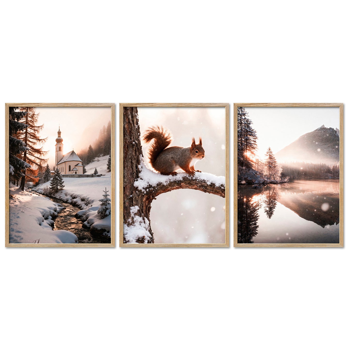 Poster Set Winter Momente 2 Bilderwand Wandbilder Winter ARTFAVES