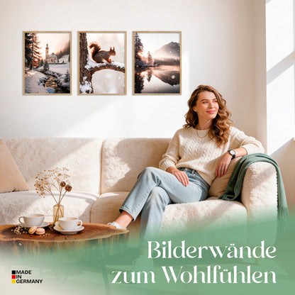 Poster Set Winter Momente 2 Bilderwand Wandbilder Winter ARTFAVES