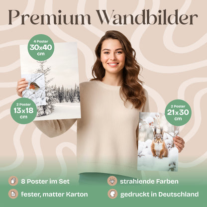 Poster Set Winter Wonderland Bilderwand Wandbilder Winter ARTFAVES