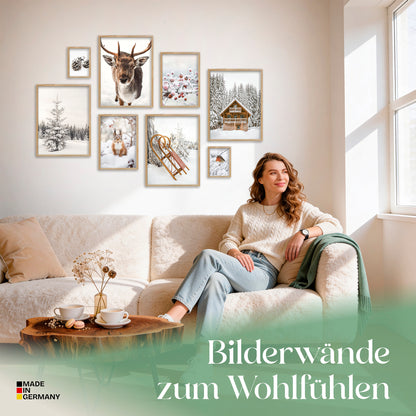 Poster Set Winter Wonderland Bilderwand Wandbilder Winter ARTFAVES