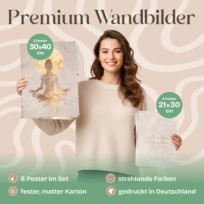 Poster Set Yoga Spirit Bilderwand Wandbilder Spirituell ARTFAVES