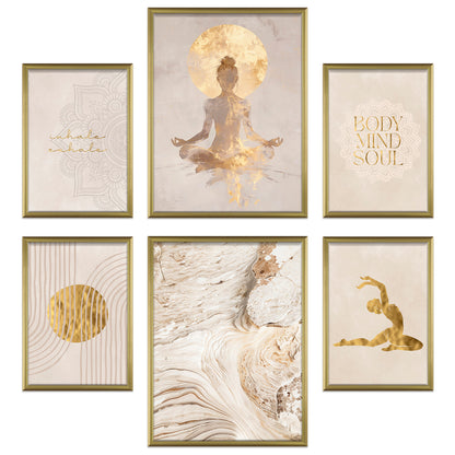 Poster Set Yoga Spirit Bilderwand Wandbilder Spirituell ARTFAVES