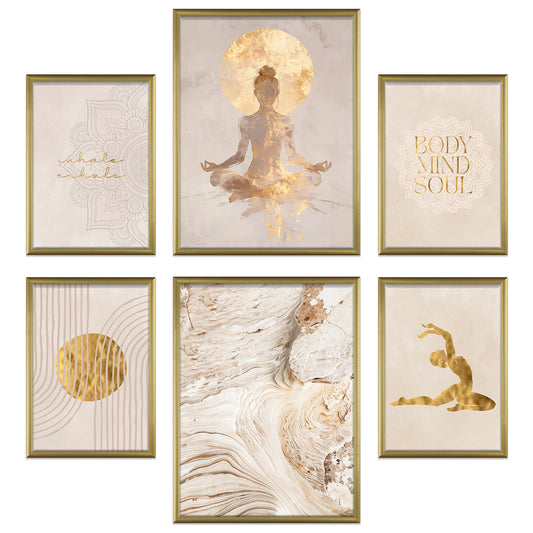 Poster Set Yoga Spirit Bilderwand Wandbilder Spirituell ARTFAVES