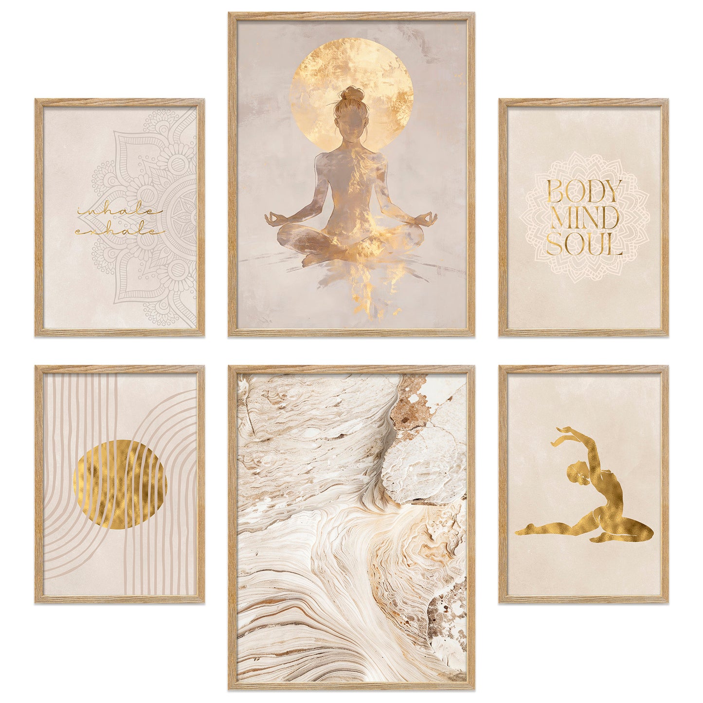 Poster Set Yoga Spirit I mehrteilige Bilderwand I Wandbilder Spirituell