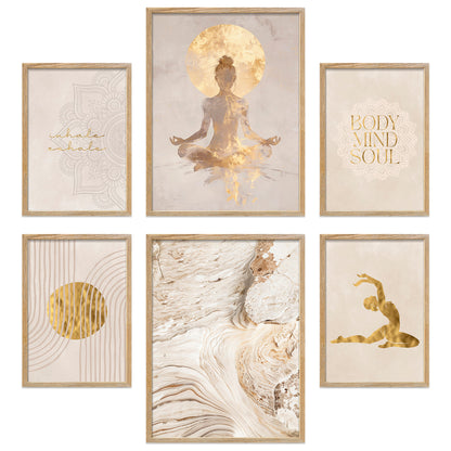 Poster Set Yoga Spirit I mehrteilige Bilderwand I Wandbilder Spirituell