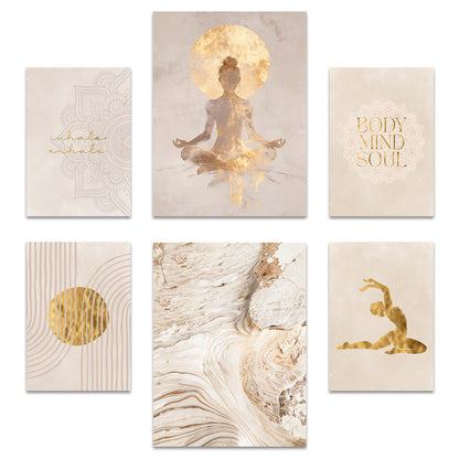 Poster Set Yoga Spirit I mehrteilige Bilderwand I Wandbilder Spirituell