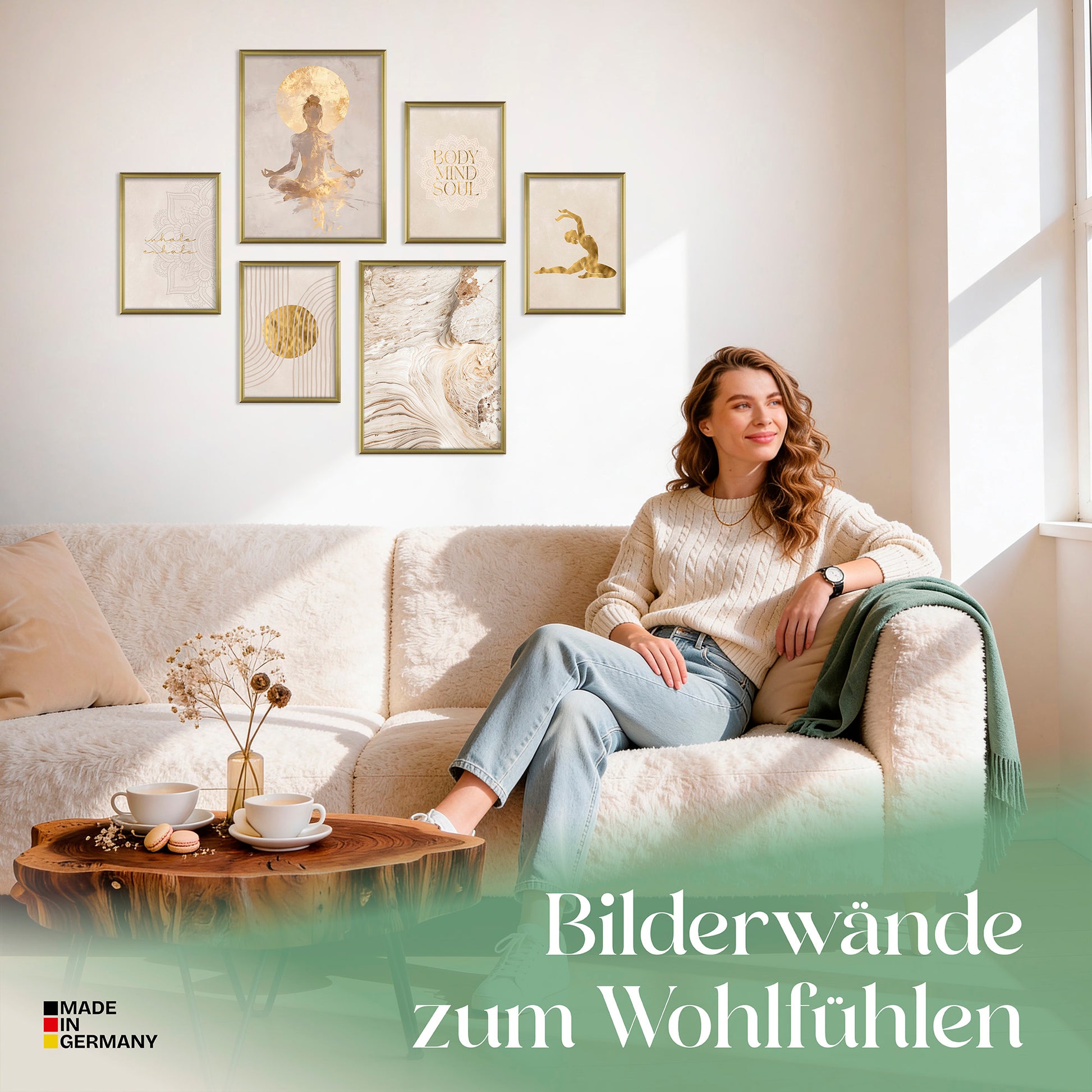 Poster Set Yoga Spirit Bilderwand Wandbilder Spirituell ARTFAVES