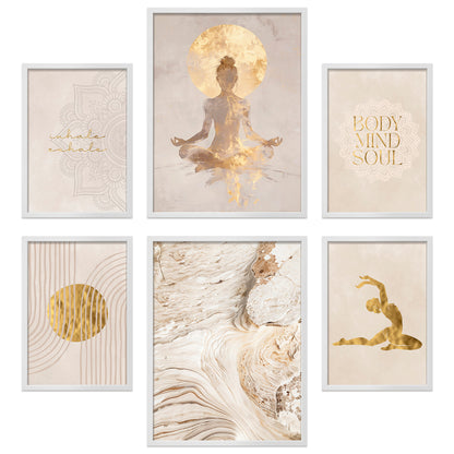 Poster Set Yoga Spirit I mehrteilige Bilderwand I Wandbilder Spirituell