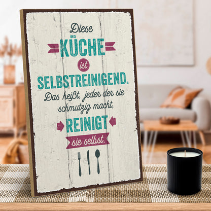 hs-holzbild-mit-spruch-diese-küche-ist-selbstreinigend