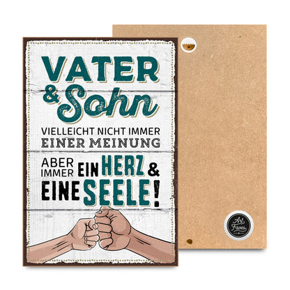 hs-holzbild-mit-spruch-vater-&-sohn-ein-herz-und-eine-seele