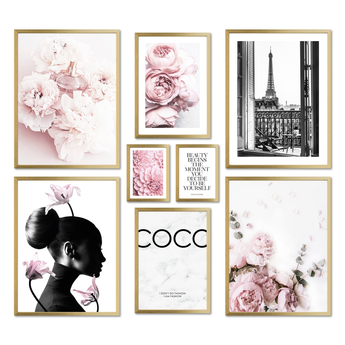 Poster Set - COCO I Paris Fashion Wall Art Pink