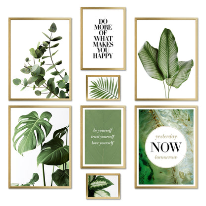 Poster Set - ELEGANT BOTANY I Plants Monstera Wall Art