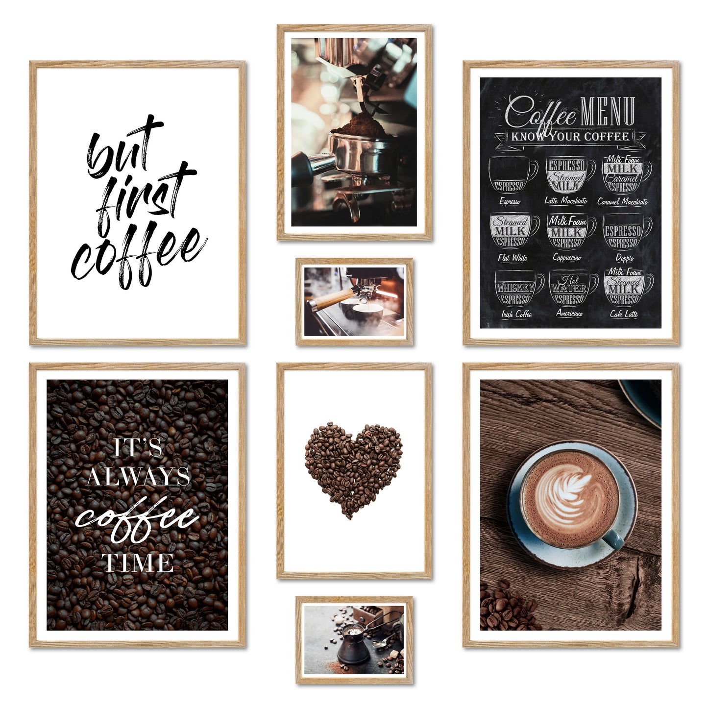 Poster Set - COFFEE LOVE I Coffee Love Kitchen Decoration