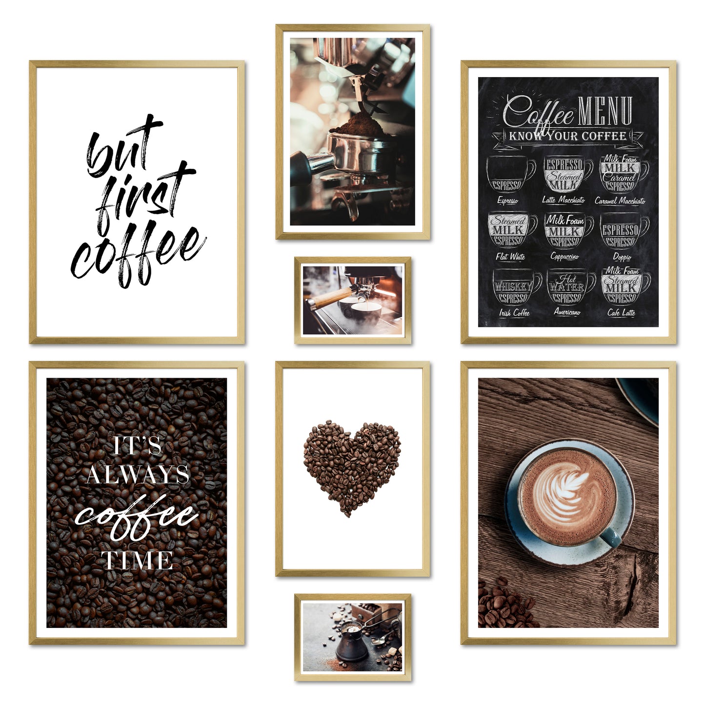 Poster Set - COFFEE LOVE I Coffee Love Kitchen Decoration