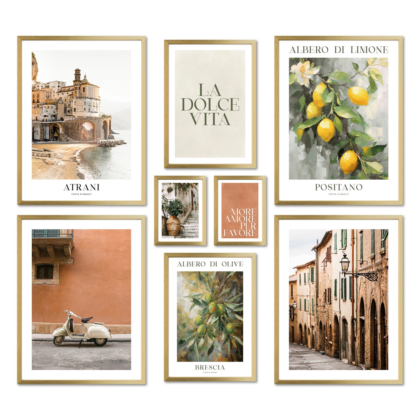 Poster Set - LA DOLCE VITA ITALY I Wall Pictures Italy Tuscany