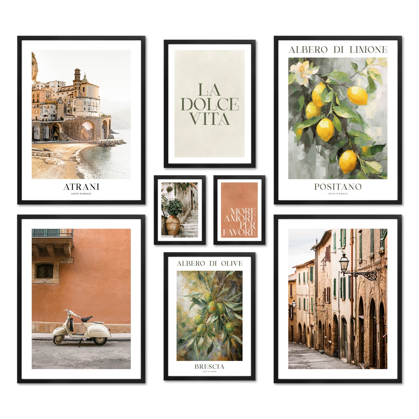 Poster Set - LA DOLCE VITA ITALY I Wall Pictures Italy Tuscany