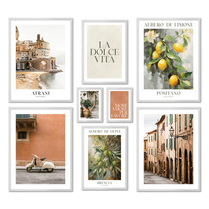 Poster Set - LA DOLCE VITA ITALY I Wall Pictures Italy Tuscany