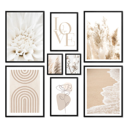 Poster Set - BEIGE SOFTNESS I Boho Deco Wall Art Abstract