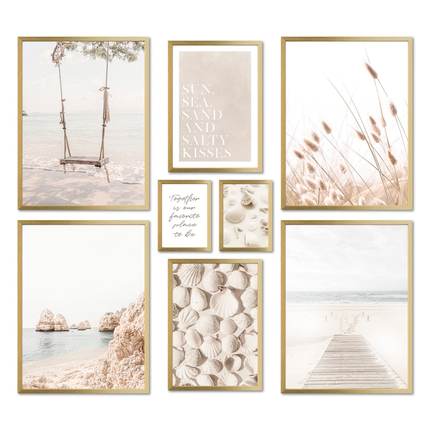 Poster Set - DREAMY BEACH I Sea Wall Art